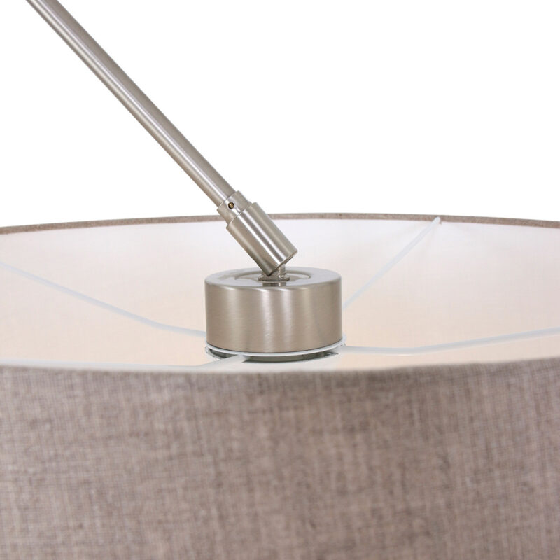 Moderne staalkleurige metalen vloerlamp Steinhauer Prestige chic - Afbeelding 16