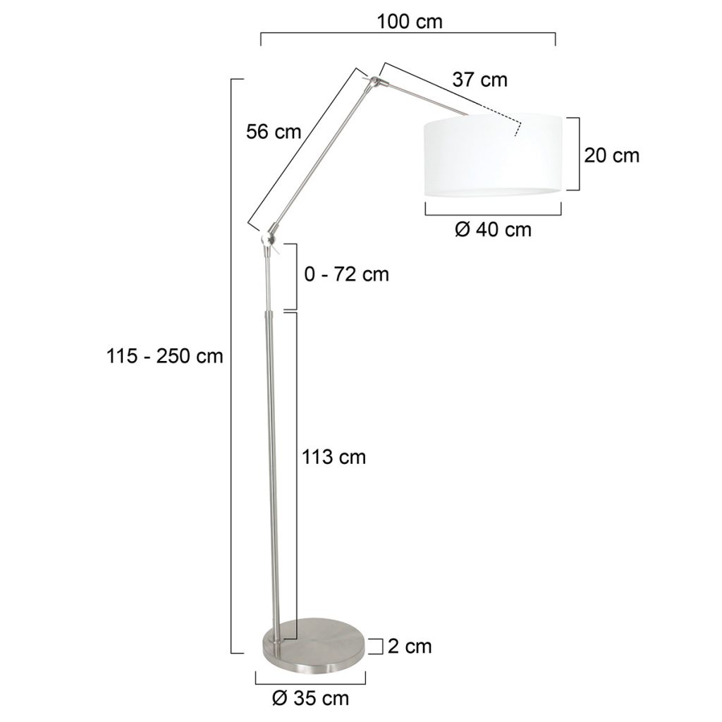 Stalen booglamp met knikarm Steinhauer Prestige chic - Afbeelding 6