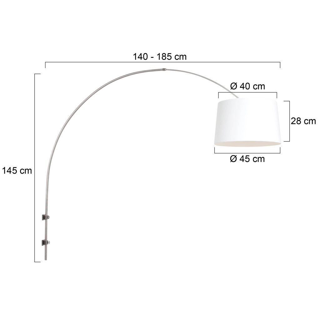 Stalen boogwandlamp Steinhauer Sparkled light - Afbeelding 6