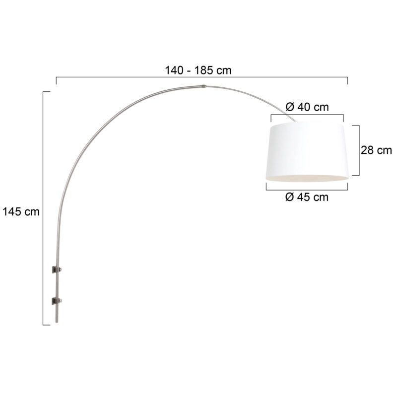 Stalen boogwandlamp Steinhauer Sparkled light - Afbeelding 6