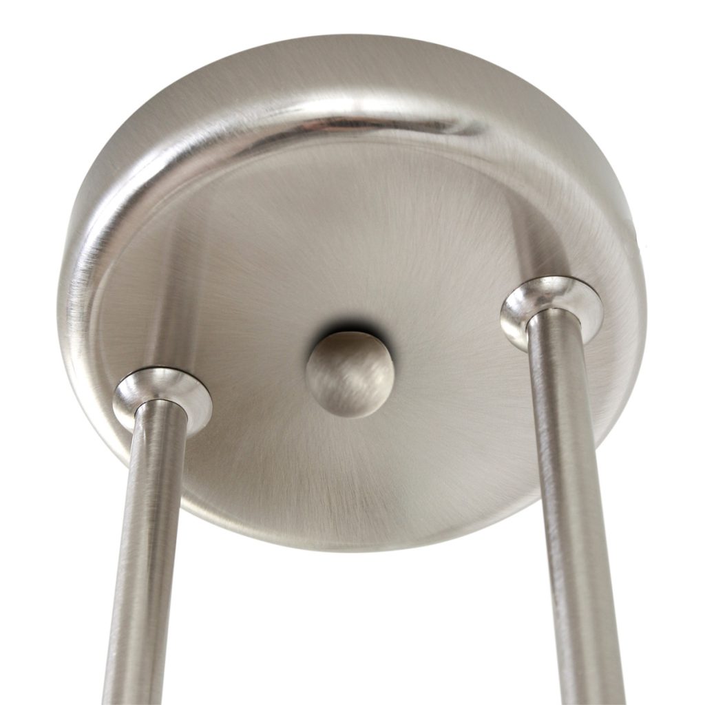 3-lichts stalen hanglamp melkglas kappen Steinhauer Capri - Afbeelding 7