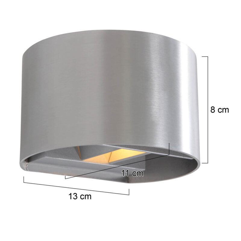 Stalen halfronde wandlamp Steinhauer Muro - Afbeelding 6