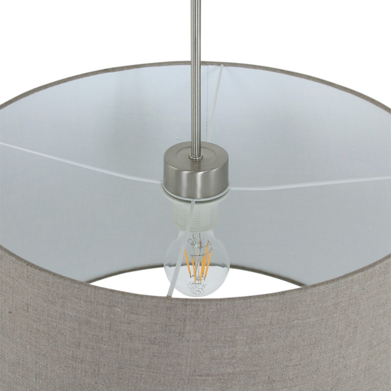 Klassieke grijze linnen hanglamp Steinhauer Sparkled light - Afbeelding 5
