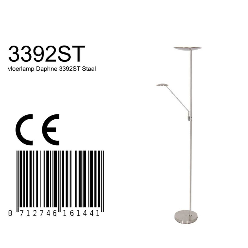 Stalen leeslamp Steinhauer Daphne - Afbeelding 8