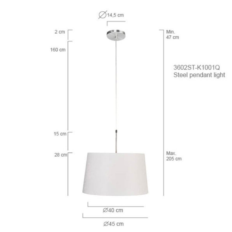 Stalen schemerlamp met kap Steinhauer Sparkled light - Afbeelding 7
