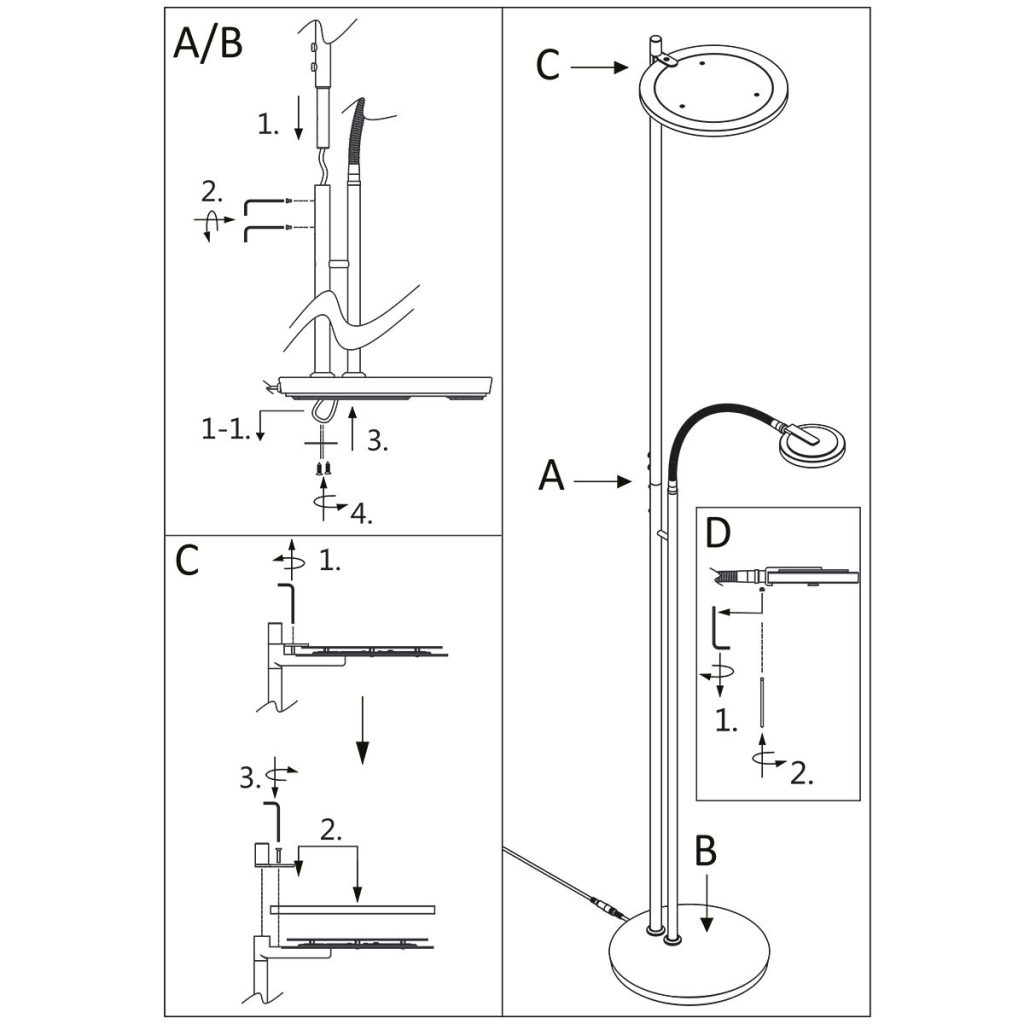 Stalen uplight met flex arm Steinhauer Turound - Afbeelding 10