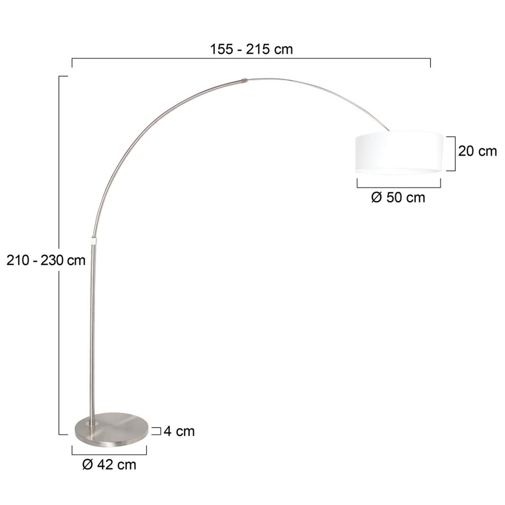 Moderne stalen metalen vloerlamp Steinhauer Sparkled light - Afbeelding 6