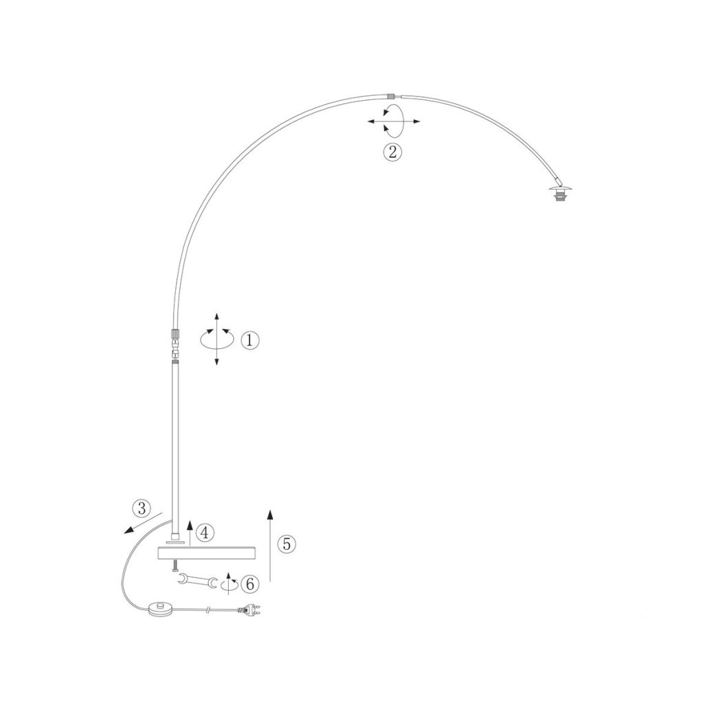 Moderne stalen metalen vloerlamp Steinhauer Sparkled light - Afbeelding 8