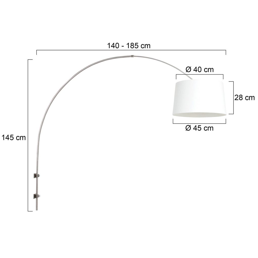 Stalen wandlamp boog Steinhauer Sparkled light - Afbeelding 6