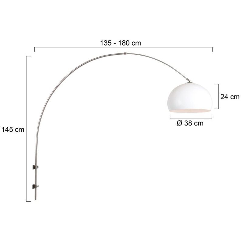 Stalen wandlamp met boog Steinhauer Sparkled light - Afbeelding 6