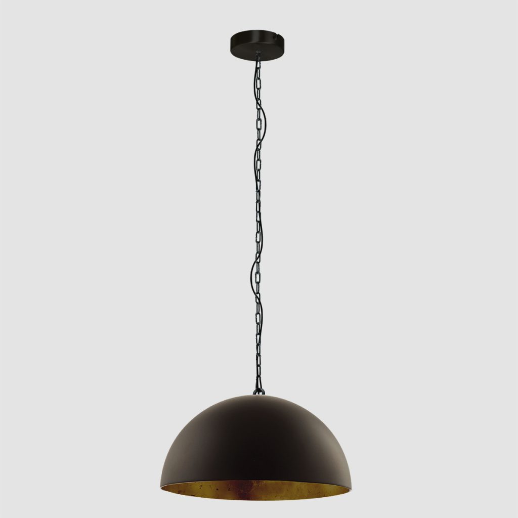 Industriële zwarte metalen hanglamp Steinhauer Semicirkel - Afbeelding 13