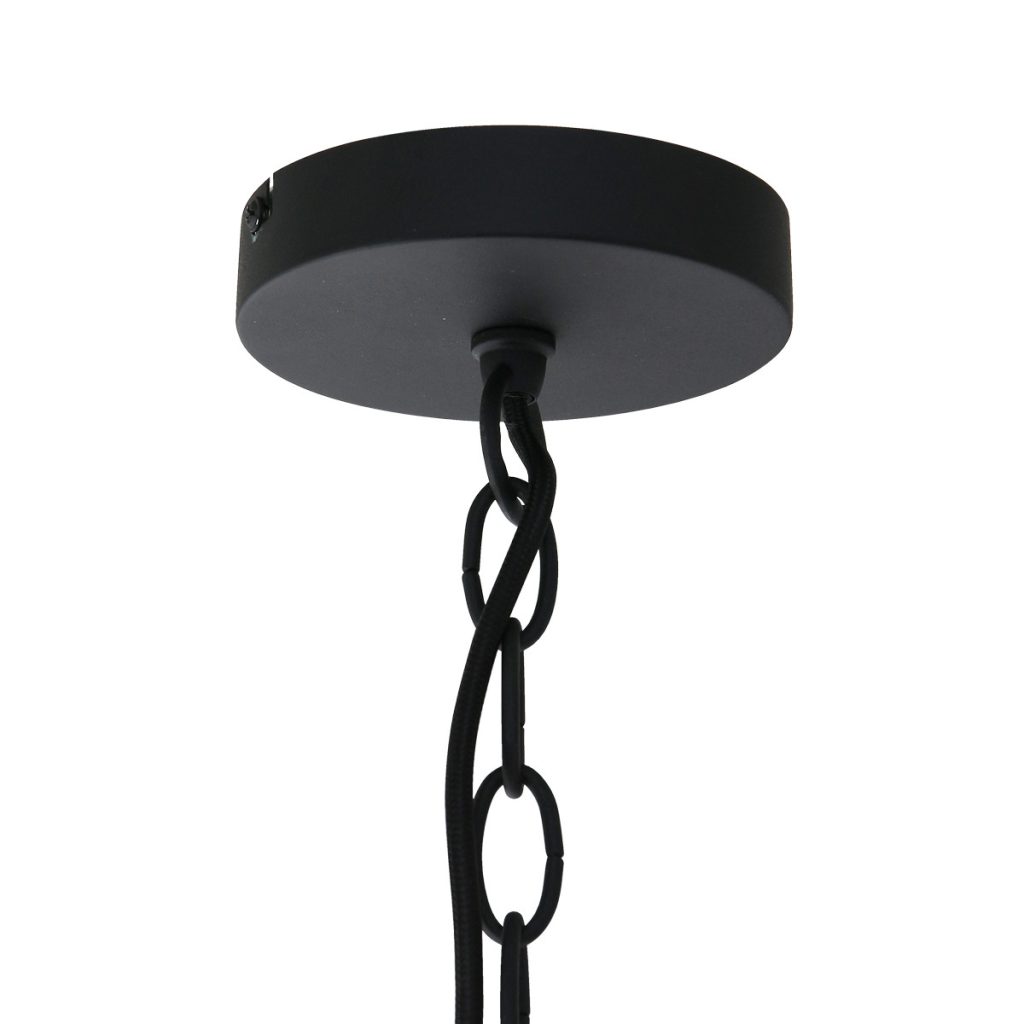 Industriële zwarte metalen hanglamp Steinhauer Semicirkel - Afbeelding 4