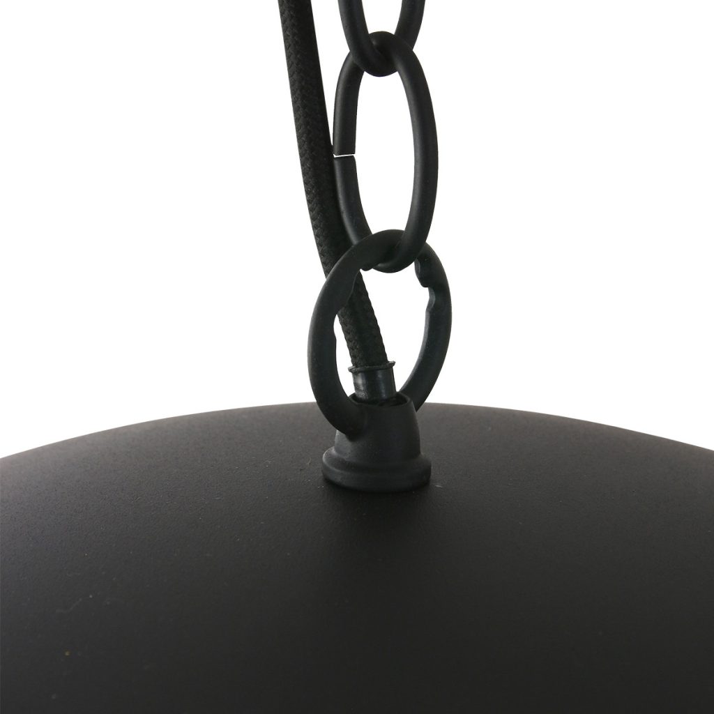 Industriële zwarte metalen hanglamp Steinhauer Semicirkel - Afbeelding 6