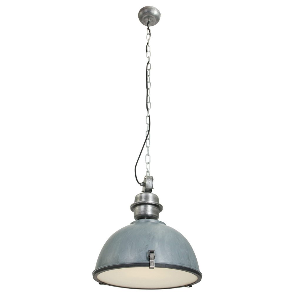 Ruw grijze koepelvormige hanglamp metaal/glas Steinhauer Bikkel - Afbeelding 2