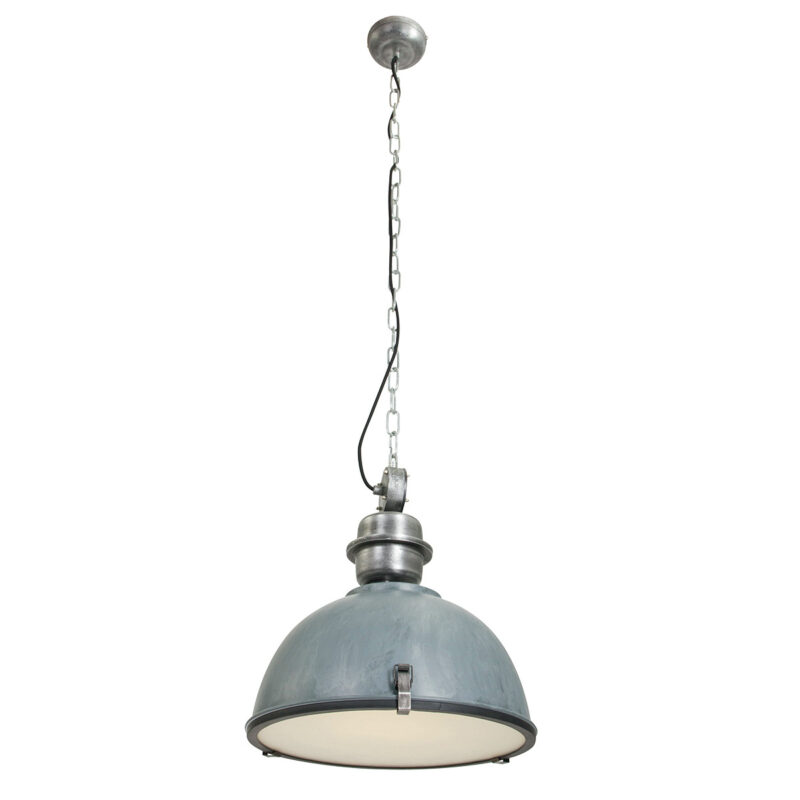 Ruw grijze koepelvormige hanglamp metaal/glas Steinhauer Bikkel - Afbeelding 2