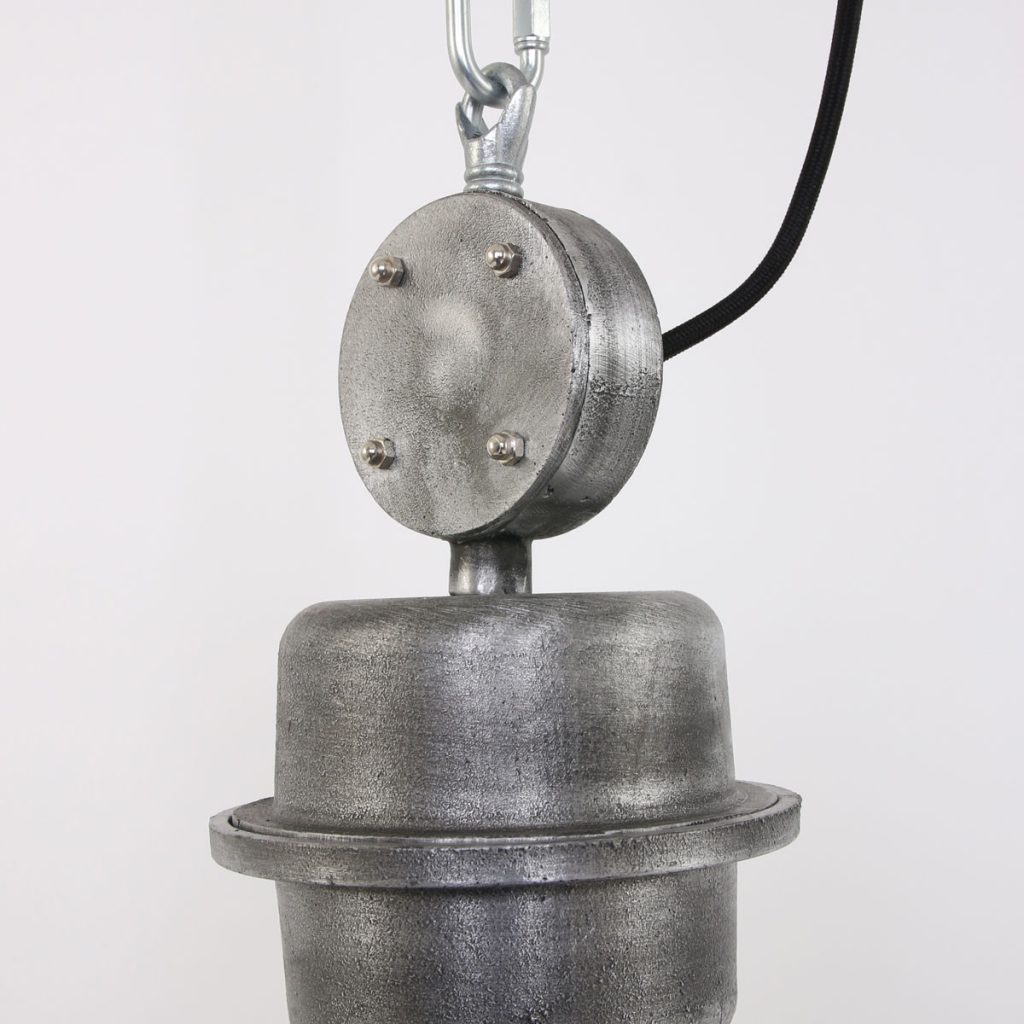 Ruw grijze koepelvormige hanglamp metaal/glas Steinhauer Bikkel - Afbeelding 5
