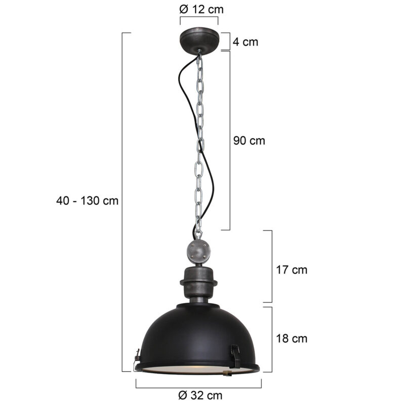Stoere industriële hanglamp Steinhauer Bikkel - Afbeelding 6