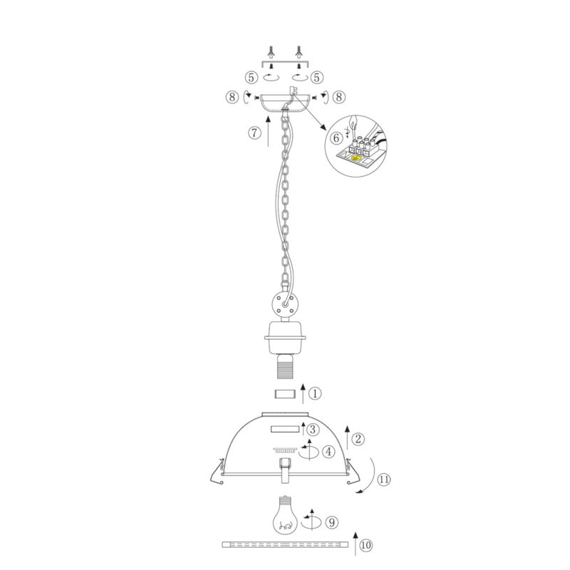 Stoere industriële hanglamp Steinhauer Bikkel - Afbeelding 8