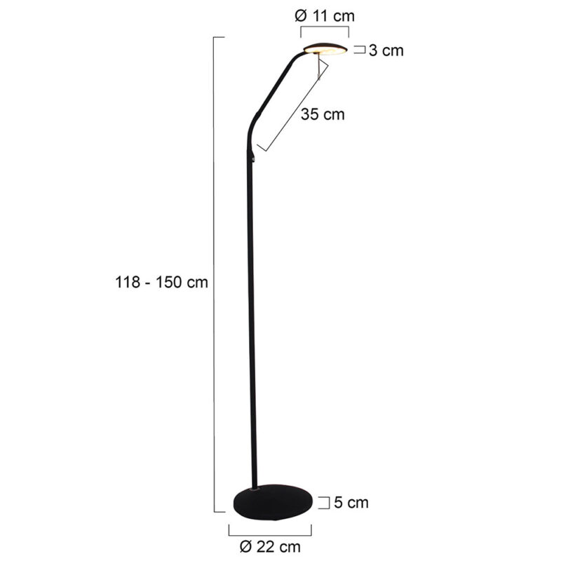 Stoere LED vloerlamp Steinhauer Zenith led - Afbeelding 8