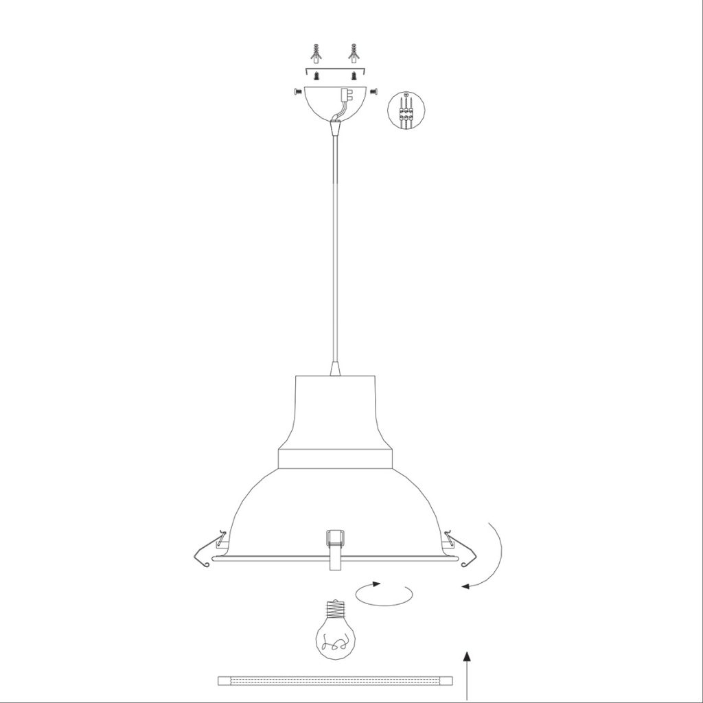 Industriële hanglamp metaal zwart Steinhauer Parade - Afbeelding 10