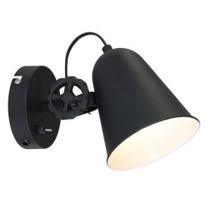 annelighting-wandlamp-dolphin-zwart-metaal-opbouwspot-e27-1323zw-1