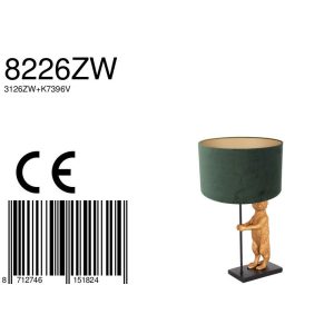 annelighting-tafellamp-animaux-zwart-metaalveloursstof-ø30cm-e27-8226zw-1