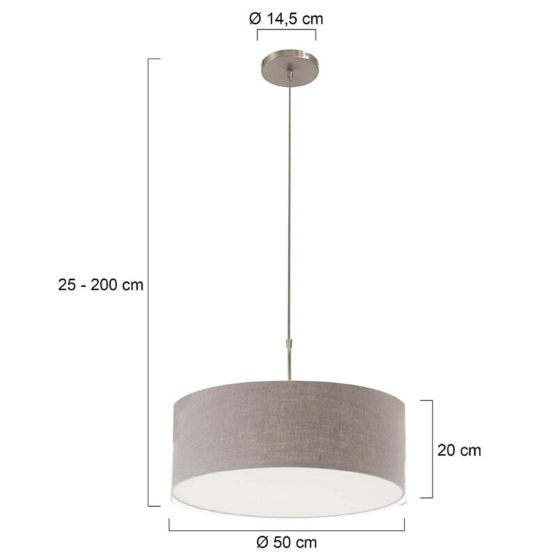 Strakke eenlichts hanglamp met kap Steinhauer Sparkled light - Afbeelding 6
