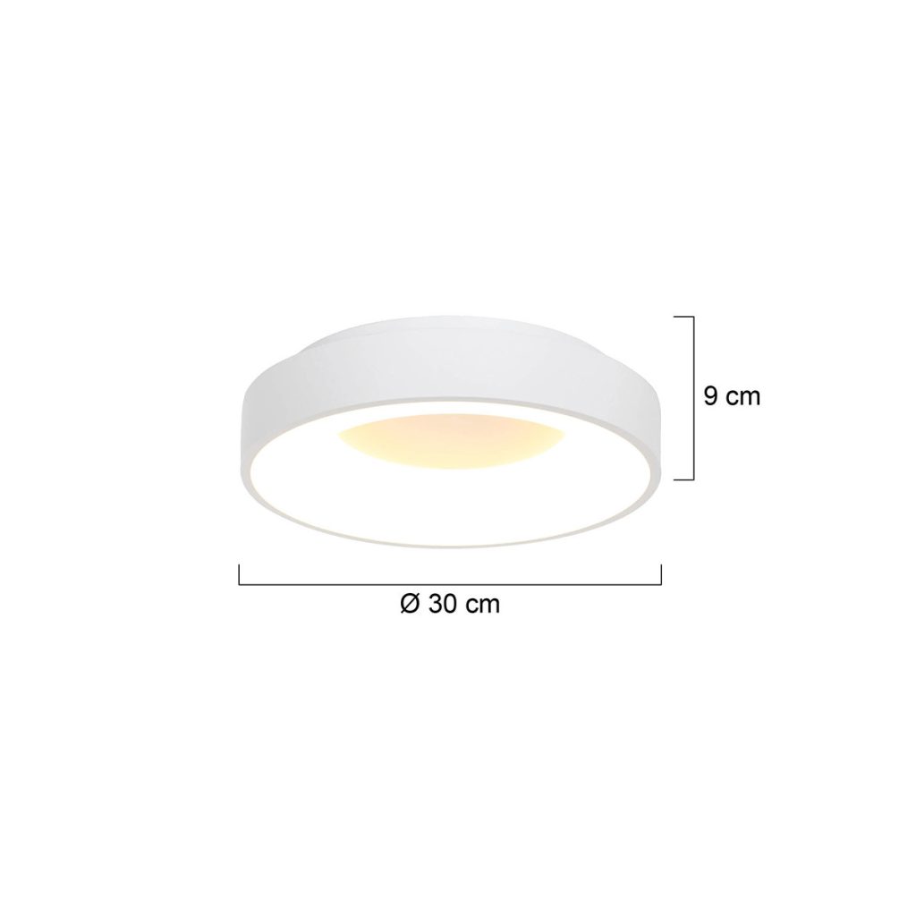 Strakke ronde LED plafondlamp Steinhauer Ringlede - Afbeelding 7