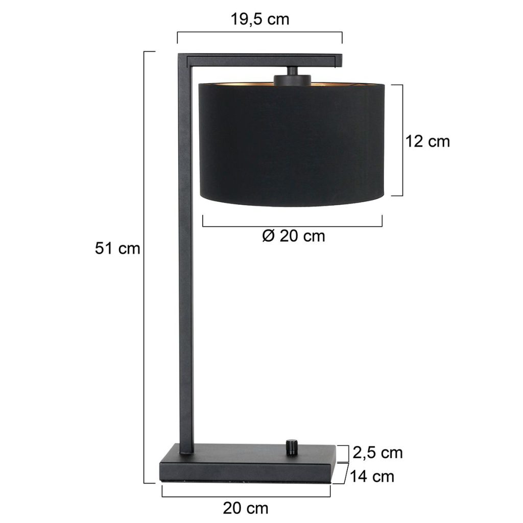 Strakke tafellamp met kap Steinhauer Stang - Afbeelding 6