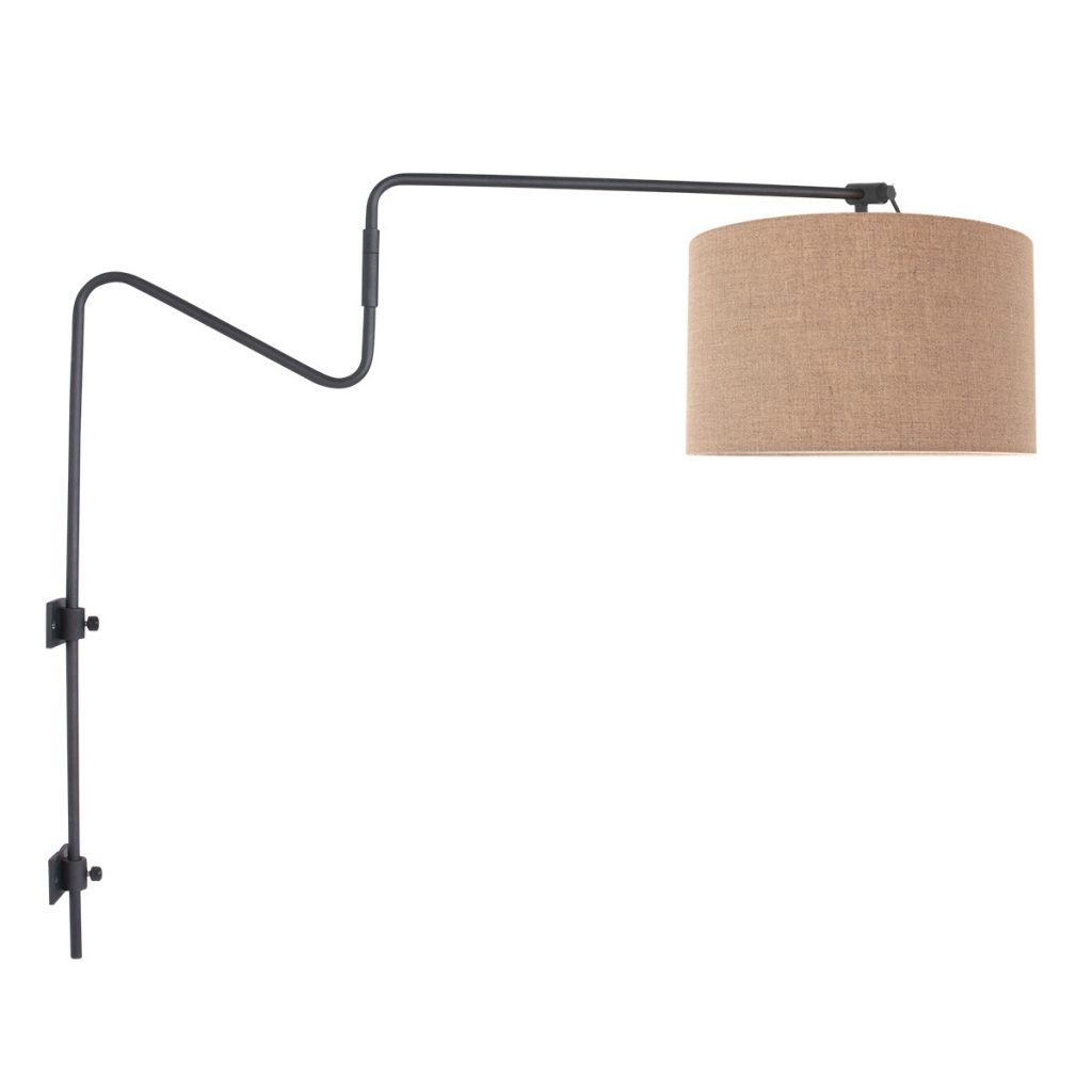 strakke-wandlamp-met-donkergrijze-kap-wandlamp-steinhauer-linstrom-bruin-en-zwart-3725zw-1