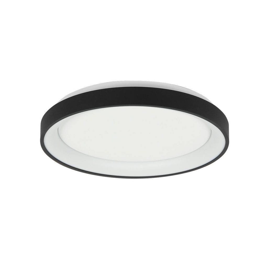 Strakke Zwart-Witte Ronde LED Plafondlamp Steinhauer Ringlede - Afbeelding 2