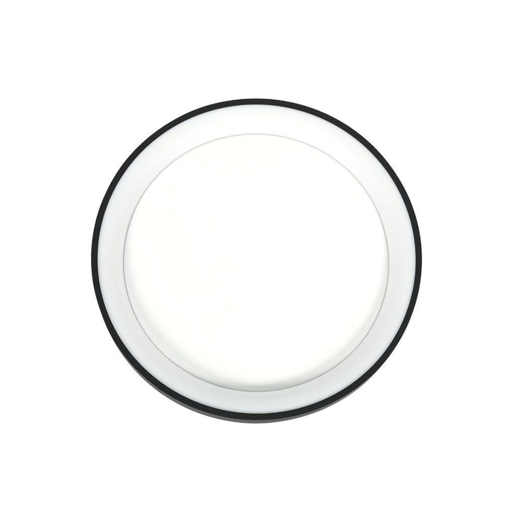 Strakke Zwart-Witte Ronde LED Plafondlamp Steinhauer Ringlede - Afbeelding 10