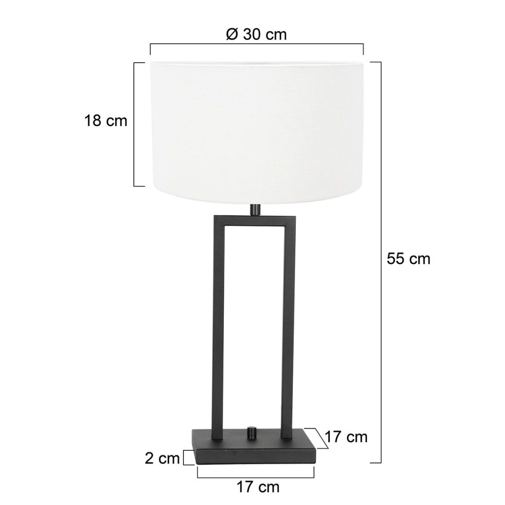 Tafel schemerlamp met witte kap Steinhauer Stang - Afbeelding 8