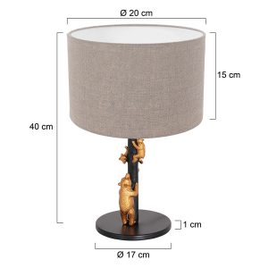 annelighting-tafellamp-animaux-zwart-linnenmetaal-ø20cm-e27-8231zw-1