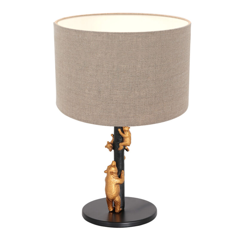 annelighting-tafellamp-animaux-zwart-linnenmetaal-ø20cm-e27-8231zw-1