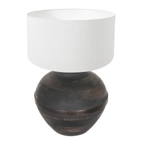annelighting-tafellamp-lyons-zwart-houtstof-ø40cm-e27-3471zw-1