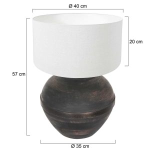 annelighting-tafellamp-lyons-zwart-houtstof-ø40cm-e27-3471zw-1
