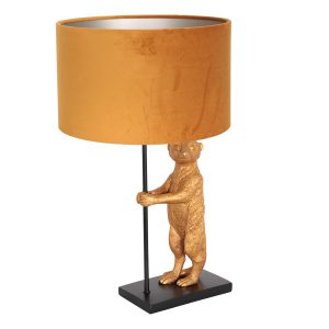 annelighting-tafellamp-animaux-zwart-metaalveloursstof-ø30cm-e27-8228zw-1