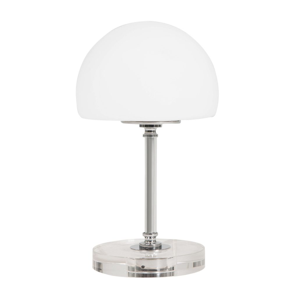 Moderne glazen tafellamp chroom metaal Steinhauer Ancilla - Afbeelding 2