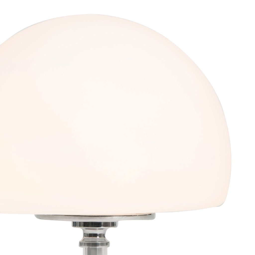 Moderne glazen tafellamp chroom metaal Steinhauer Ancilla - Afbeelding 4
