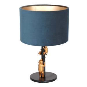 annelighting-tafellamp-animaux-zwart-metaalveloursstof-ø20cm-e27-8236zw-1