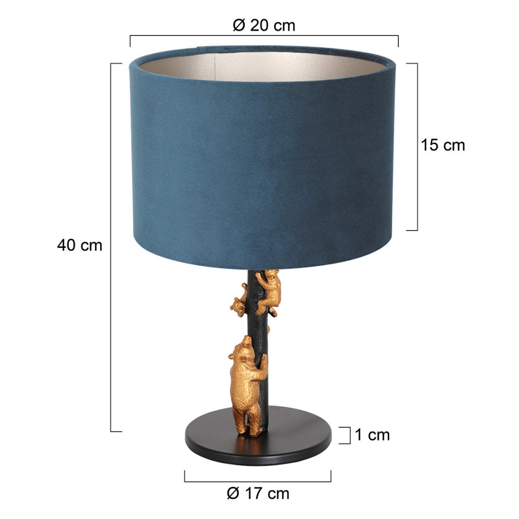 annelighting-tafellamp-animaux-zwart-metaalveloursstof-ø20cm-e27-8236zw-1