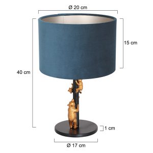 annelighting-tafellamp-animaux-zwart-metaalveloursstof-ø20cm-e27-8236zw-1