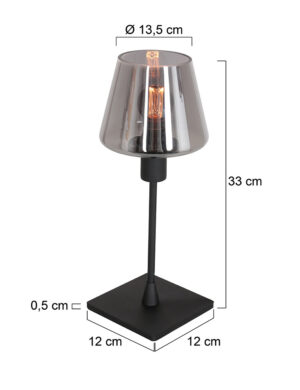 steinhauer-tafellamp-ancilla-zwart-glasmetaal-ø14cm-e14-3102zw-1