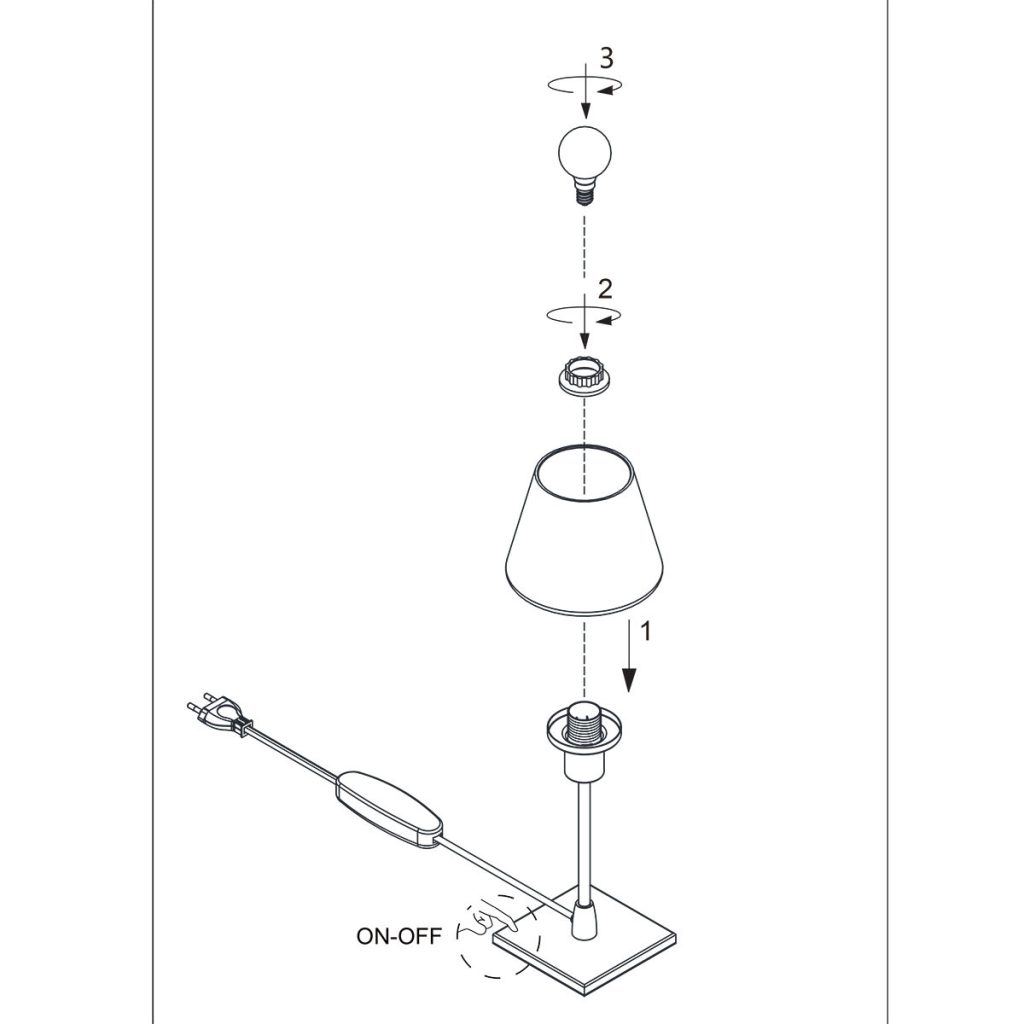 Vierkante rookglas tafellamp zwart Steinhauer Ancilla - Afbeelding 8