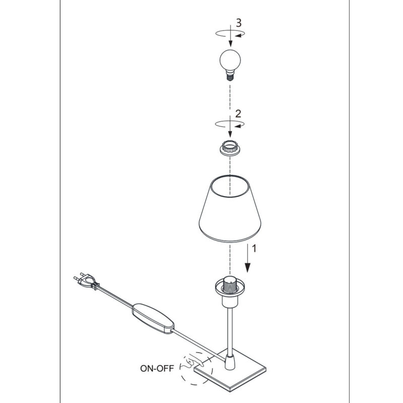 steinhauer-tafellamp-ancilla-zwart-glasmetaal-ø14cm-e14-3102zw-1