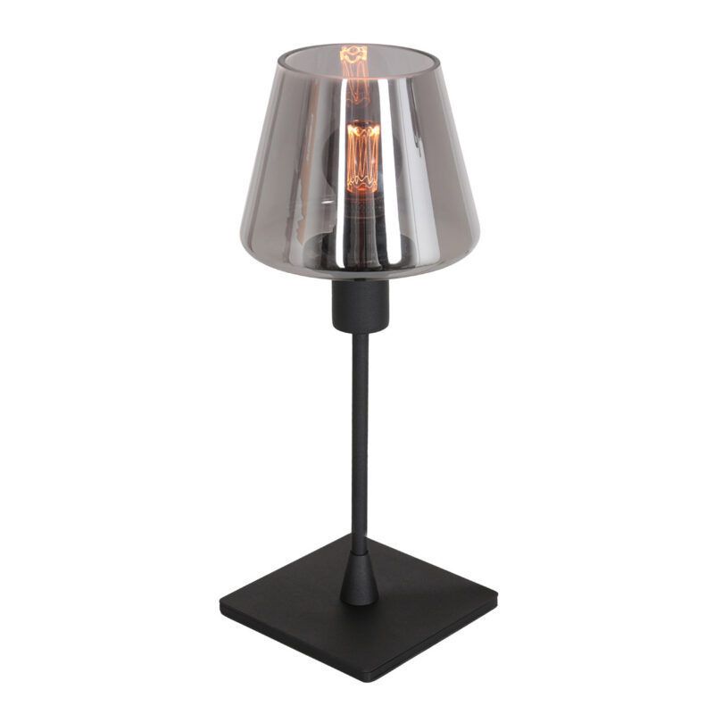 steinhauer-tafellamp-ancilla-zwart-glasmetaal-ø14cm-e14-3102zw-1
