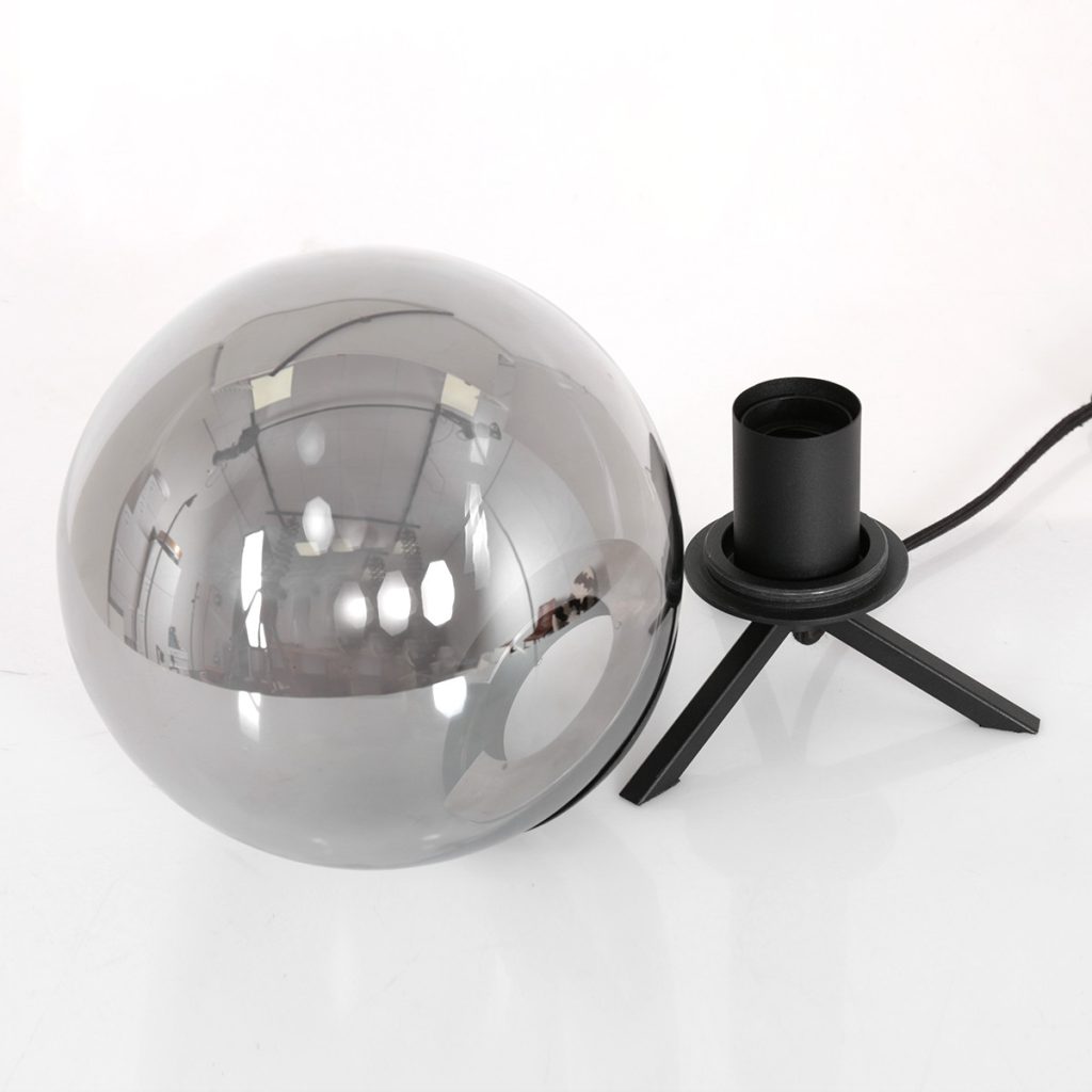 Tafellamp rookglas Steinhauer Bollique - Afbeelding 4