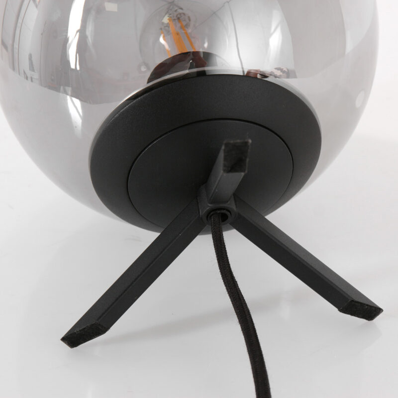 steinhauer-tafellamp-bollique-zwart-glasmetaal-ø20cm-e27-3323zw-1