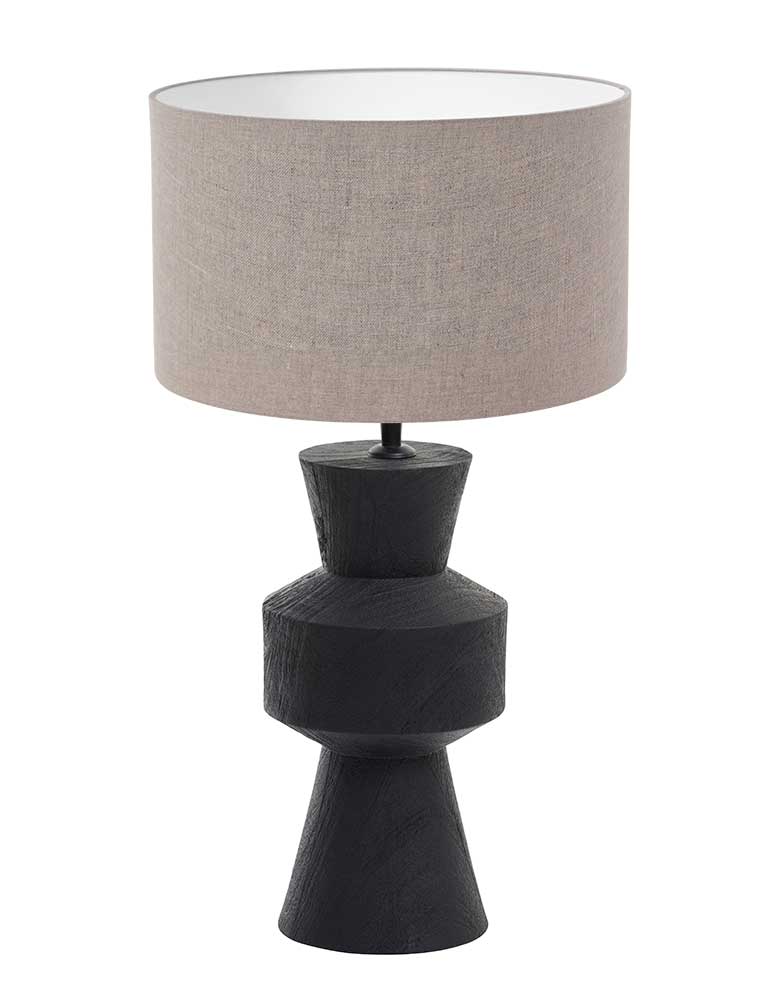 taupe-lampenkap-met-zwart-armatuur-light-living-gregor-3603zw-1